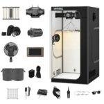 36" x 36" x 72" 1680D Mylar-Zuchtzelt-Set mit Smart Controller und kompletter Zuchtausstattung