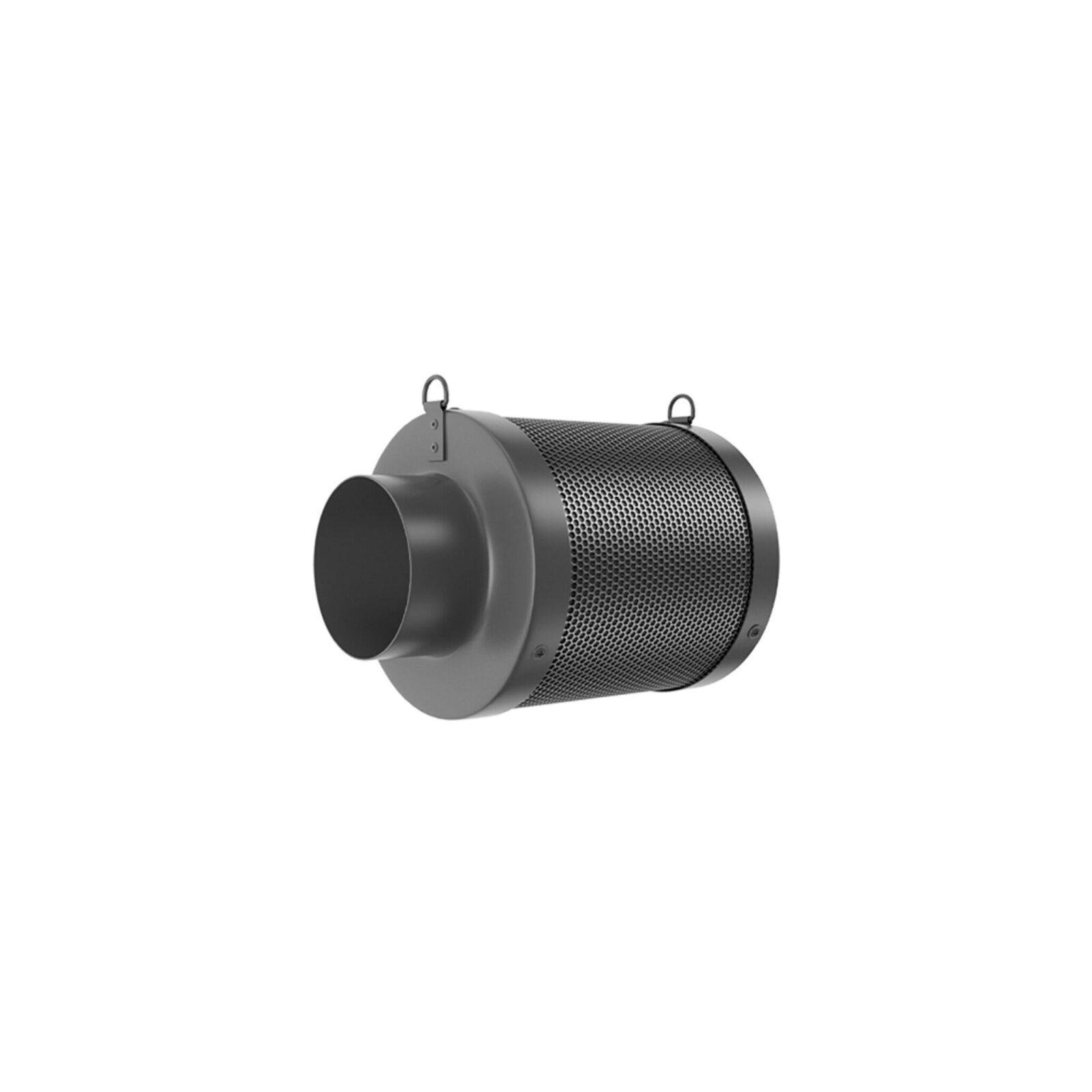 4 × 10 Zoll Hydrokultur-Luftkohlefilter mit australischer Holzkohle, Geruchsfilter, inklusive umkehrbarem Flansch