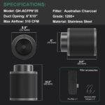 6*10Inch Hydroponic Air Carbon Filter Australian Charcoal Odor Scrubber Reversible Flange Included – Bild 6