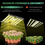 370W LED Grow Light | 2.6μmol/J Full Spectrum | App Control & Dimmable 3-Bar Lamp for 4x2ft Indoor Plants Full Cycle Growth - Image 3